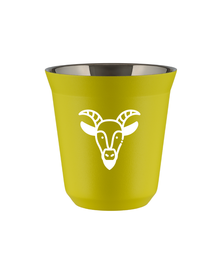 Kubek canary yellow 80 ml, KOZIOROZEC (bialy) kubek termiczny na kawe | 65,00 zł