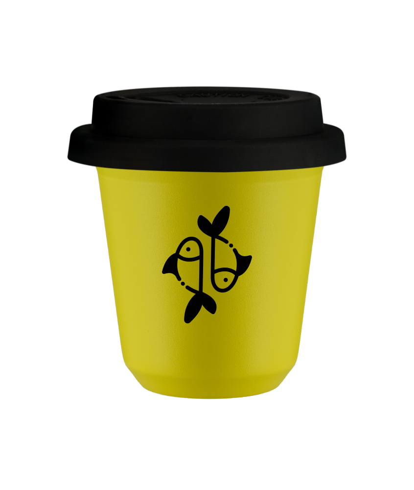 Kubek canary yellow 80 ml, RYBY (czarny) z pokrywka czarna kubek termiczny na kawe | 70,00 zł Kubek canary yellow 80 ml, RYBY (czarny) z pokrywka czarna kubek termiczny na kawe | 70,00 zł