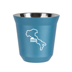 Cup 80 ml METALLIC LIGHT BLUE "Italy (white)"