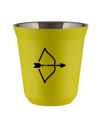 Kubek canary yellow 80 ml, STRZELEC (czarny) kubek termiczny na kawe | 65,00 zł