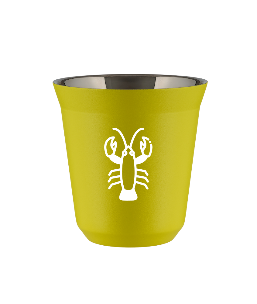 Kubek 80 ml ŻÓŁTY "Rak (biały)"