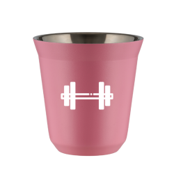 Cup 80 ml PINK "Barbell (white)"