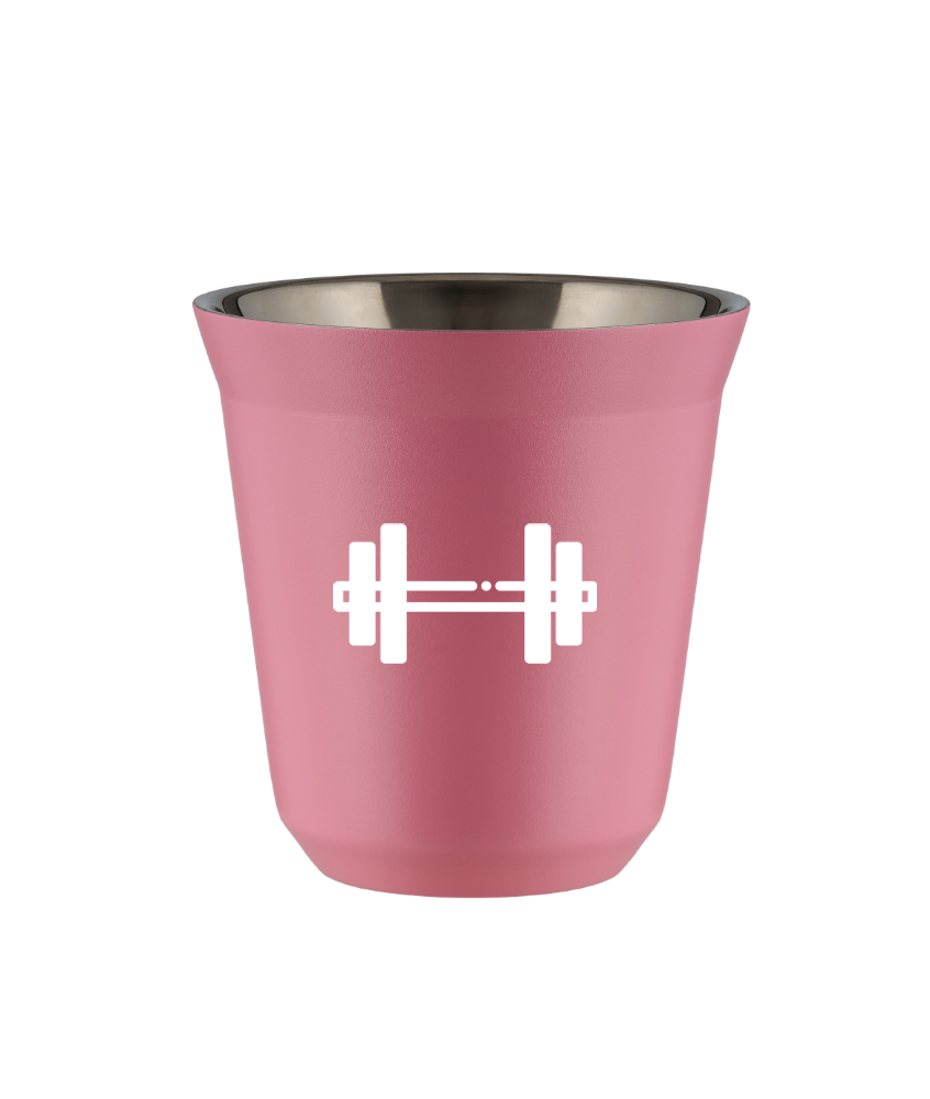 Cup 80 ml PINK "Barbell (white)"