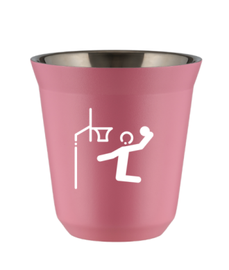 Kubek 80 ml RÓŻOWY "Koszykówka (biały)" Kubek 80 ml RÓŻOWY "Koszykówka (biały)"