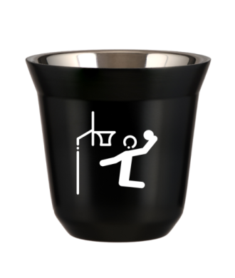 Kubek 150 ml CZARNY "Koszykówka (biały)" Kubek 150 ml CZARNY "Koszykówka (biały)"