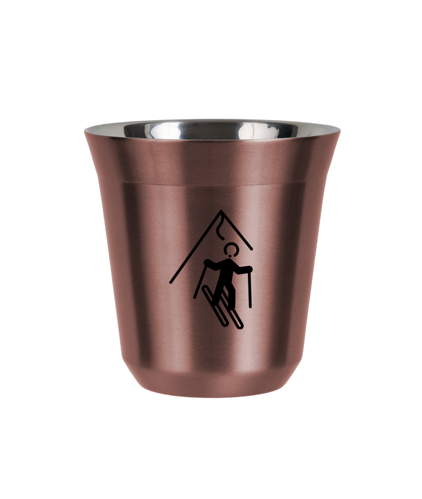 Cup 80 ml ROSE GOLD "Skiing"