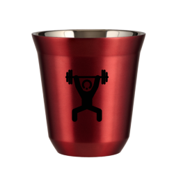 Cup 150 ml METALLIC RED "Strongman 1 (black)"