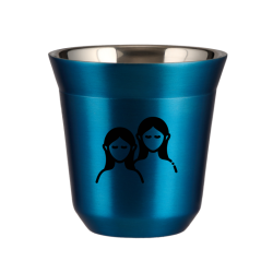 Cup 150 ml METALLIC BLUE "Gemini (black)"