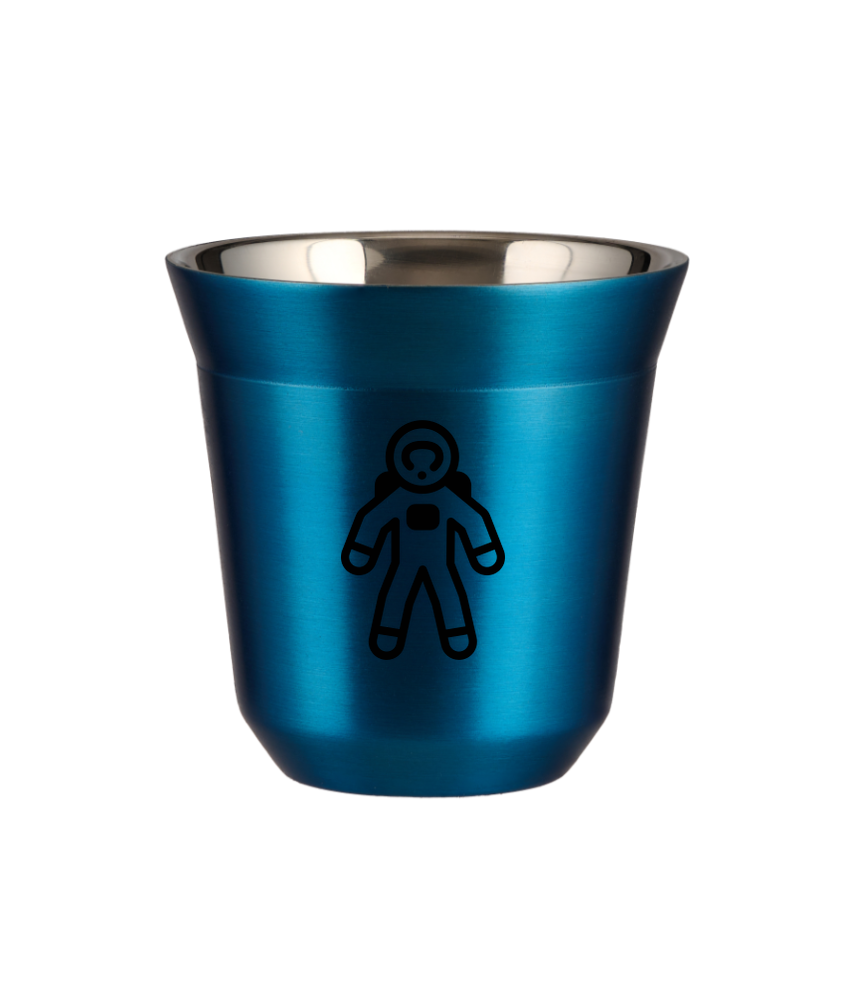Kubek niebieski 150 ml, ASTRONAUTA (czarny) kubek termiczny na kawe | 85,00 zł Kubek niebieski 150 ml, ASTRONAUTA (czarny) kubek termiczny na kawe | 85,00 zł
