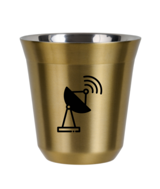 Kubek zloty 150 ml, ANTENA (czarny)