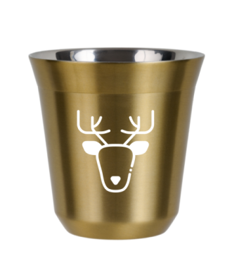 Kubek zloty 150 ml, RENIFER (bialy)