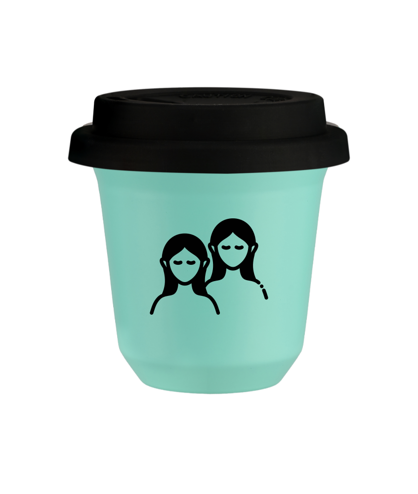 Kubek turkusowy 150 ml, BLIZNIETA (czarny) z pokrywka czarna kubek termiczny na kawe | 85,00 zł Kubek turkusowy 150 ml, BLIZNIETA (czarny) z pokrywka czarna kubek termiczny na kawe | 85,00 zł