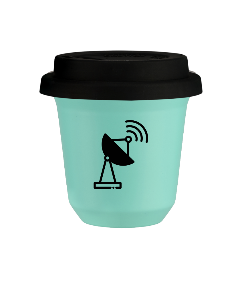 Kubek turkusowy 150 ml, ANTENA z pokrywka czarna kubek termiczny na kawe | 85,00 zł Kubek turkusowy 150 ml, ANTENA z pokrywka czarna kubek termiczny na kawe | 85,00 zł