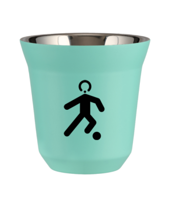 Kubek turkusowy 150 ml, PILKA NOZNA