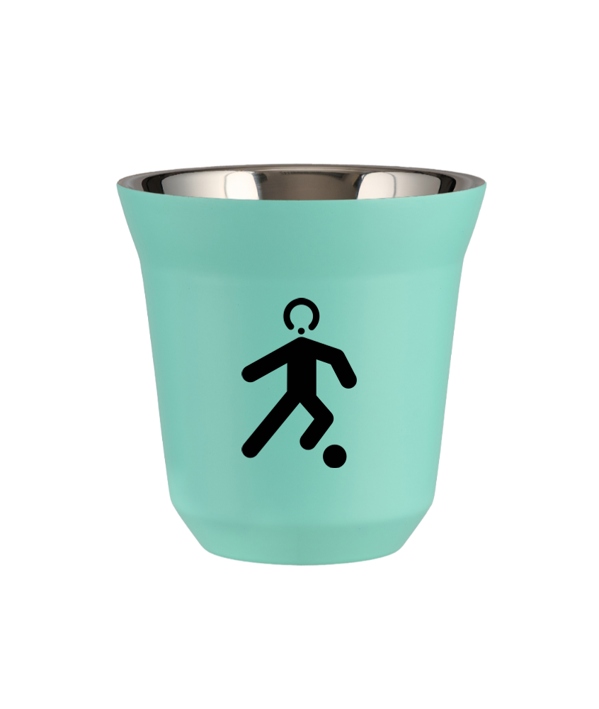 Kubek turkusowy 150 ml, PILKA NOZNA kubek termiczny na kawe | 85,00 zł