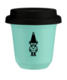 Kubek turkusowy 150 ml, KRASNAL 1 (czarny) z pokrywka czarna kubek termiczny na kawe | 85,00 zł