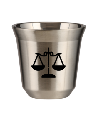 Kubek srebrny 150 ml, WAGA (czarny)