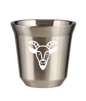 Kubek srebrny 150 ml, KOZIOROZEC (bialy)