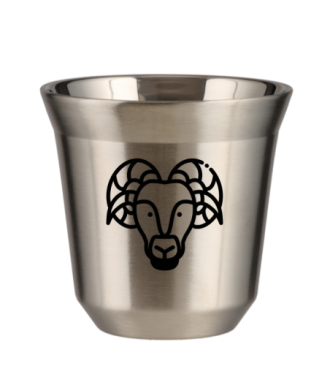 Kubek srebrny 150 ml, BARAN (czarny)