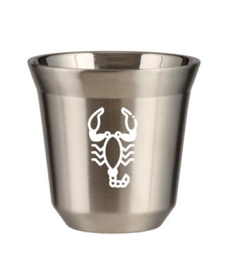 Kubek srebrny 150 ml, SKORPION (bialy)