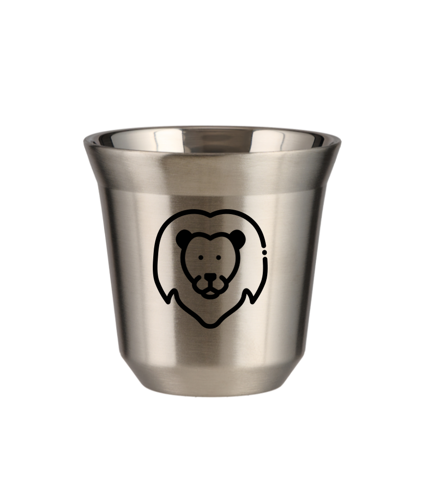 Kubek srebrny 150 ml, LEW kubek termiczny na kawe | 85,00 zł Kubek srebrny 150 ml, LEW kubek termiczny na kawe | 85,00 zł