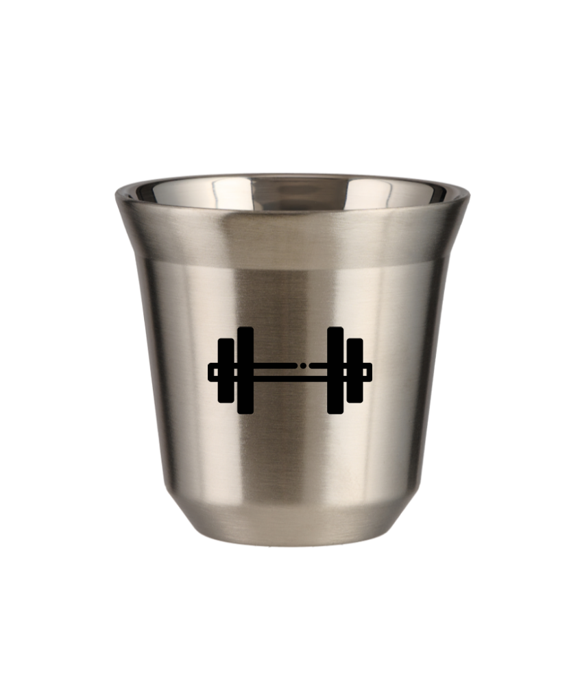 Kubek srebrny 150 ml, SZTANGA (czarny) kubek termiczny na kawe | 85,00 zł Kubek srebrny 150 ml, SZTANGA (czarny) kubek termiczny na kawe | 85,00 zł