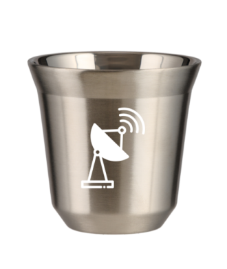 Kubek srebrny 150 ml, ANTENA (bialy)