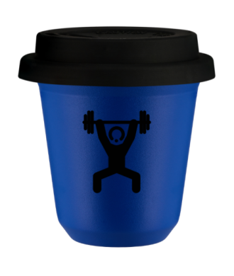 Kubek navy blue 150 ml, SILACZ 1 z pokrywka czarna