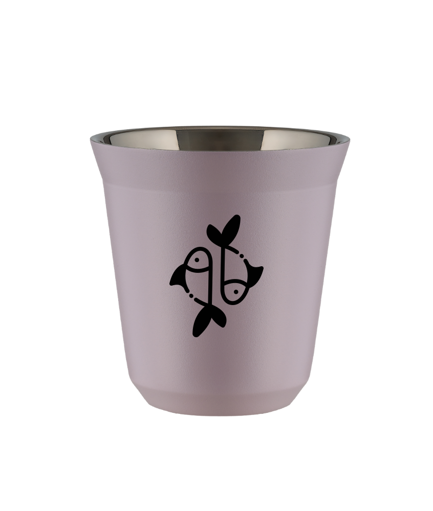 Kubek 240 ml LAWENDOWY "Ryby"