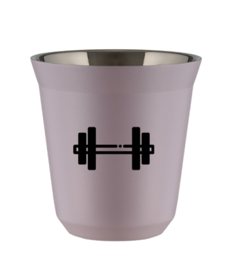 Kubek 240 ml LAWENDOWY "Sztanga (czarny)" Kubek 240 ml LAWENDOWY "Sztanga (czarny)"