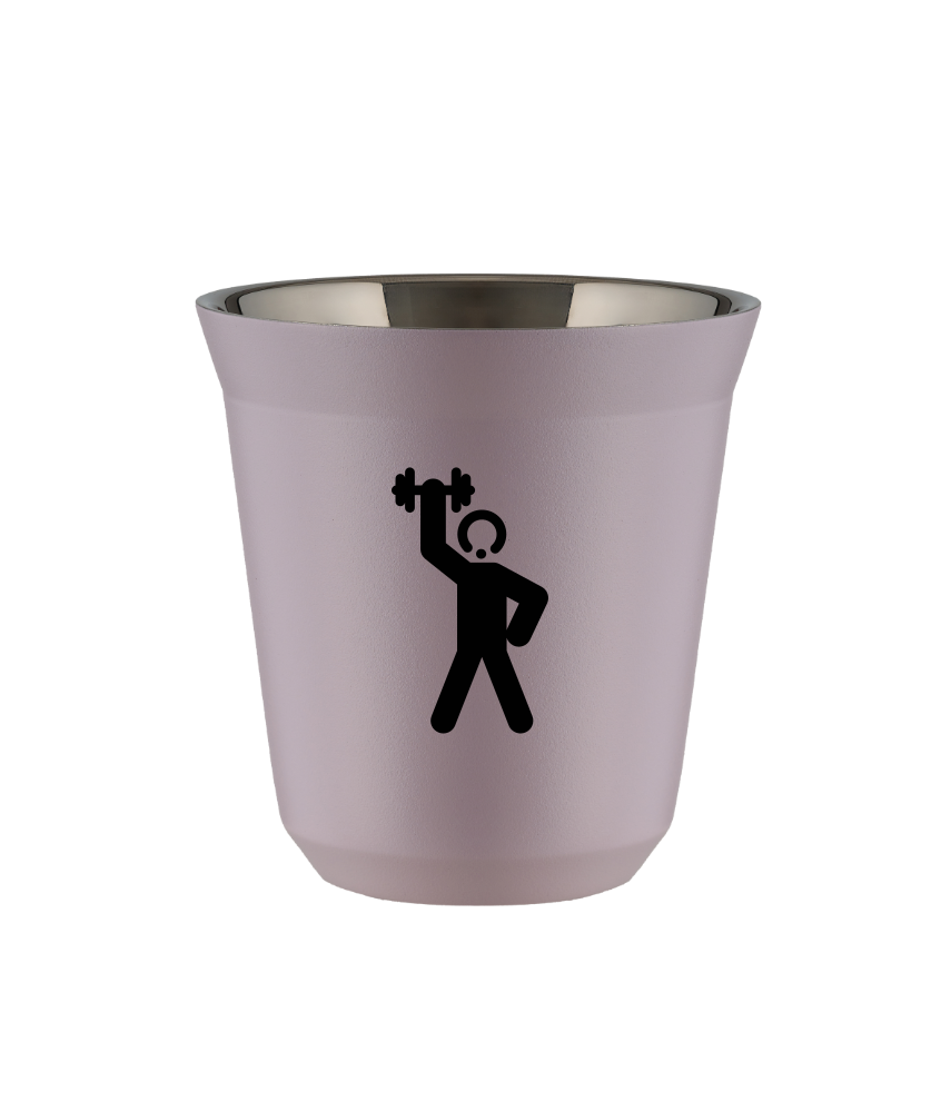 Kubek 240 ml LAWENDOWY "Siłacz 2 (czarny)"