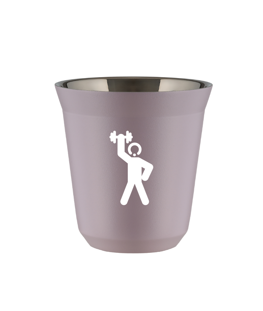 Kubek 240 ml LAWENDOWY "Siłacz 2 (biały)"