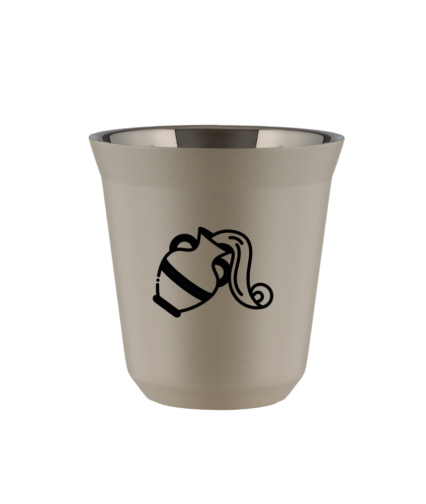Kubek 240 ml BEŻOWY "Wodnik (czarny)"