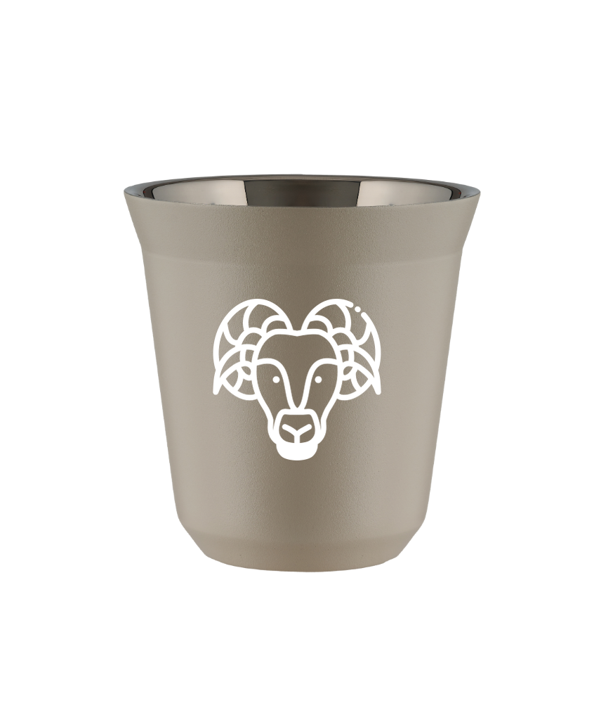 Kubek 240 ml BEŻOWY "Baran (biały)"