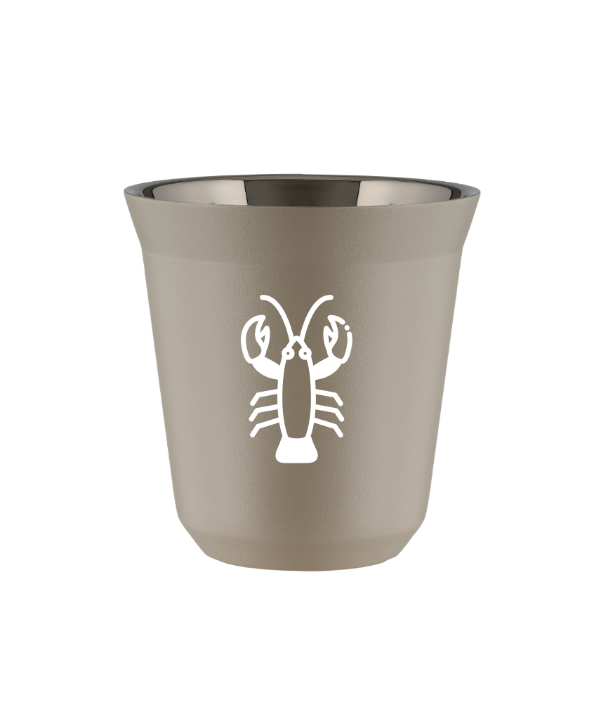 Kubek 240 ml BEŻOWY "Rak (biały)"
