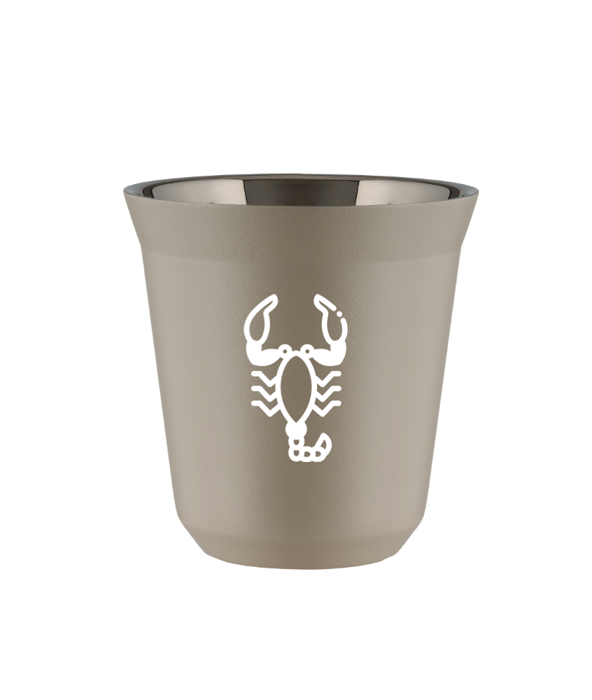 Kubek 240 ml BEŻOWY "Skorpion (biały)"