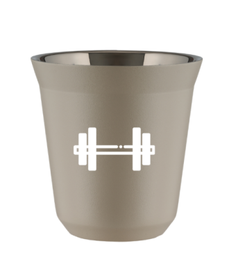 Kubek 240 ml BEŻOWY "Sztanga (biały)" Kubek 240 ml BEŻOWY "Sztanga (biały)"