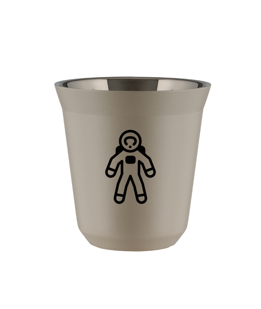 Kubek 240 ml BEŻOWY "Astronauta (czarny)"