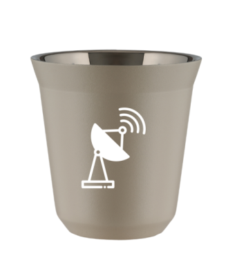 Kubek 240 ml BEŻOWY "Antena (biały)" Kubek 240 ml BEŻOWY "Antena (biały)"