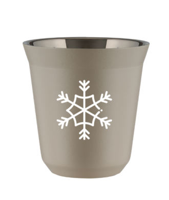 Kubek 240 ml BEŻOWY "Śnieżynka (biały)" Kubek 240 ml BEŻOWY "Śnieżynka (biały)"