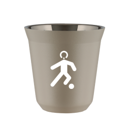 Cup 240 ml BEIGE "Football (white)"