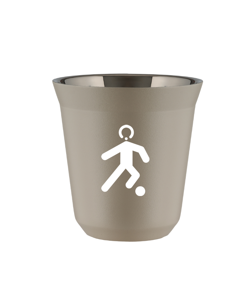 Cup 240 ml BEIGE "Football (white)"