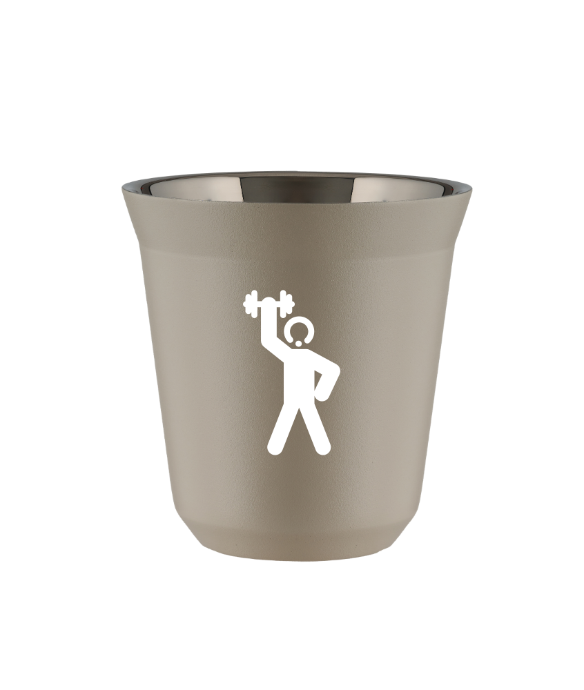 Kubek 240 ml BEŻOWY "Siłacz 2 (biały)"