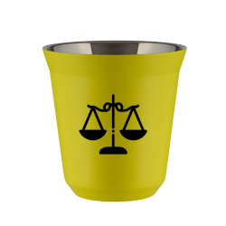 Cup 240 ml YELLOW "Libra (black)"