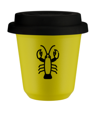 Kubek canary yellow 240 ml, RAK (czarny) z pokrywka czarna kubek termiczny na kawe | 85,00 zł