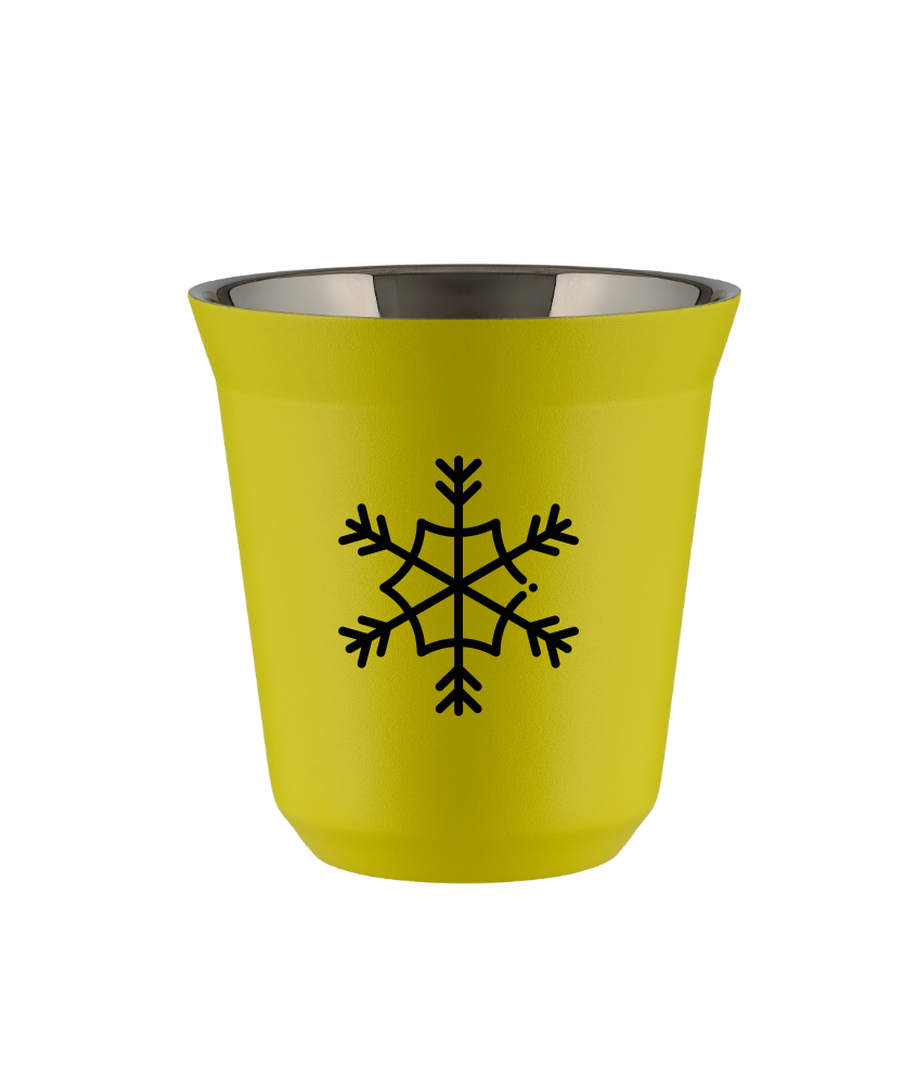 Cup 240 ml YELLOW "Snowflake"