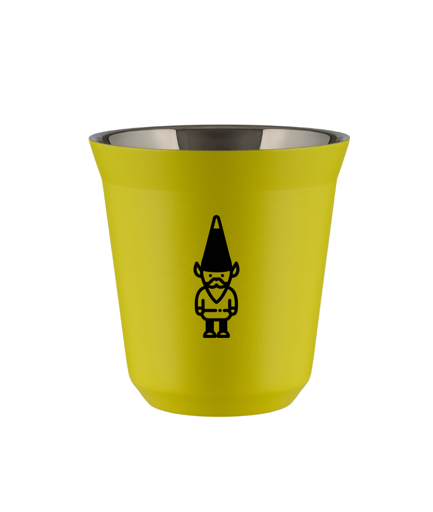 Cup 240 ml YELLOW "Dwarf 1 (black)"