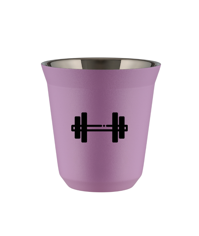 Kubek 240 ml LILIOWY "Sztanga (czarny)"
