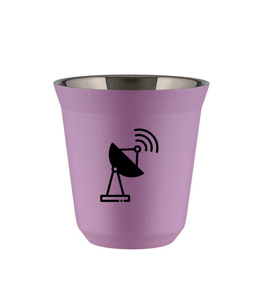 Kubek 240 ml LILIOWY "Antena (czarny)"