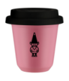 Kubek hot pink 240 ml, KRASNAL 1 (czarny) z pokrywka czarna kubek termiczny na kawe | 85,00 zł